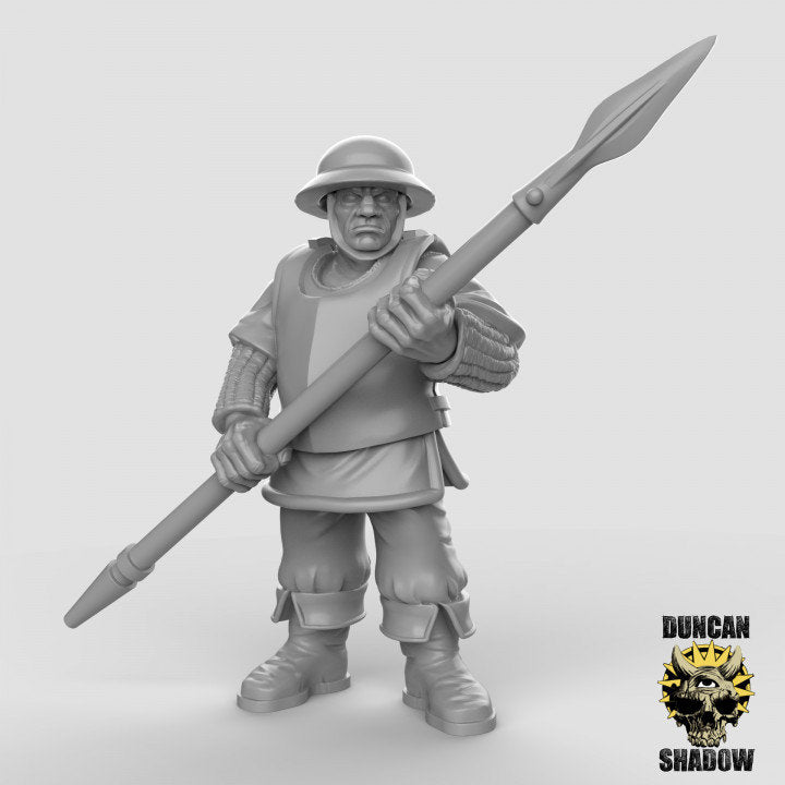 Town Guard - Spear - Stadtwache mit Speer  32mm  Tabletop  Fantasy  Gaming  D&D  Dungeons and Dragons  Pathfinder  DSA Duncan Shadow