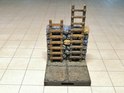 Castle - Leitern (2 Längen) - 3D gedruckt - Gelände - Terrain - Fat Dragon Games 28mm - Ultimate Dragonlock - Scenery - Terrain