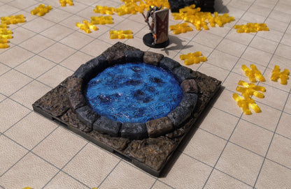 Dungeon - Floor Pool (4x4) - 3D gedruckt - Gelände - Terrain - Fat Dragon Games 28mm - Ultimate Dragonlock - Scenery - Terrain