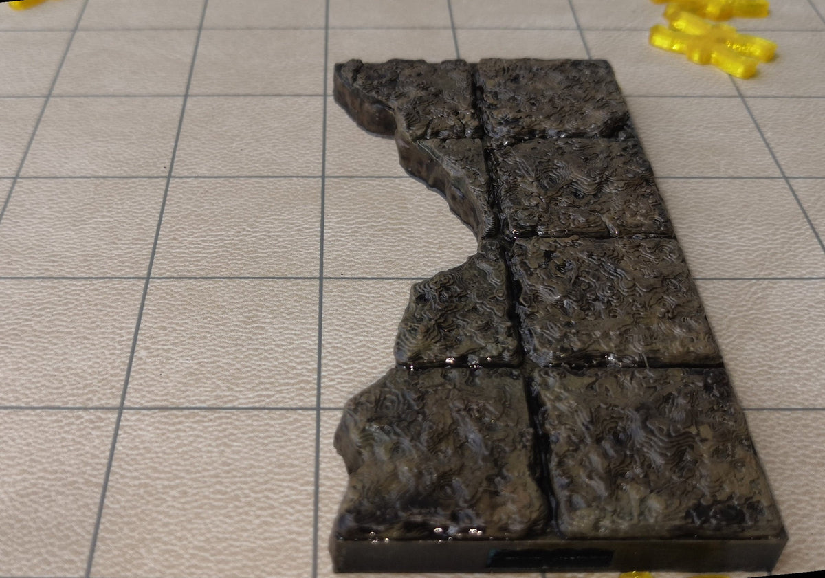 Dungeon - Floor (2x4) Ruine 2 - 3D gedruckt - Gelände - Terrain - Fat Dragon Games 28mm - Ultimate Dragonlock - Scenery - Terrain