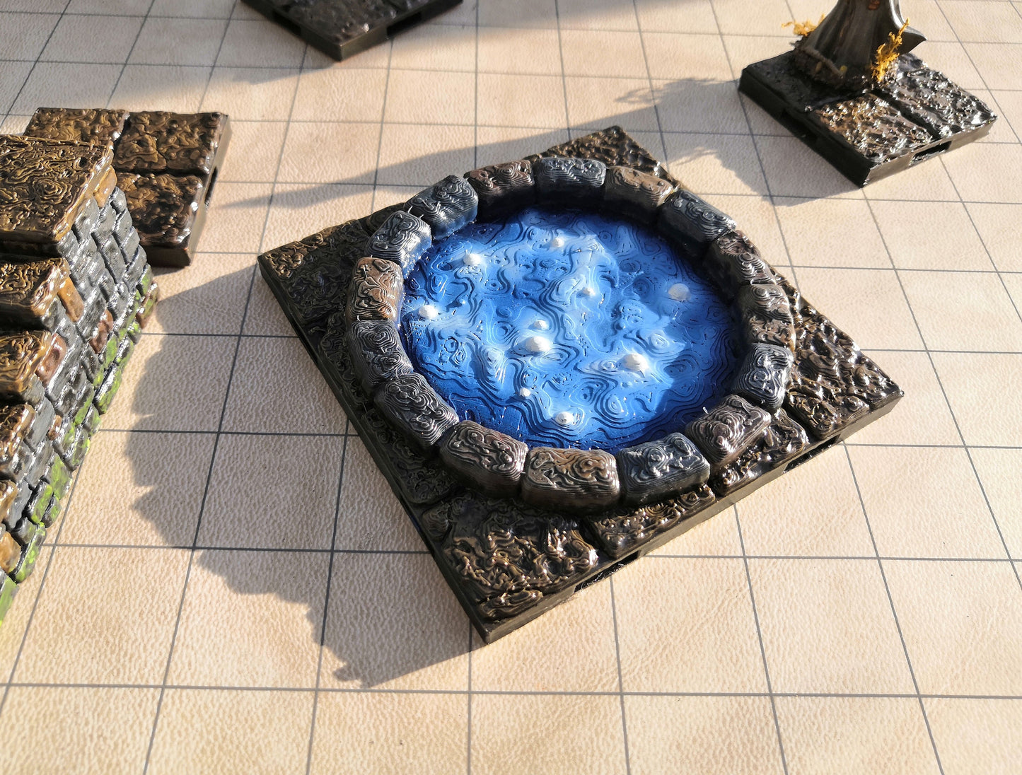 Dungeon - Floor Pool (4x4) - 3D gedruckt - Gelände - Terrain - Fat Dragon Games 28mm - Ultimate Dragonlock - Scenery - Terrain