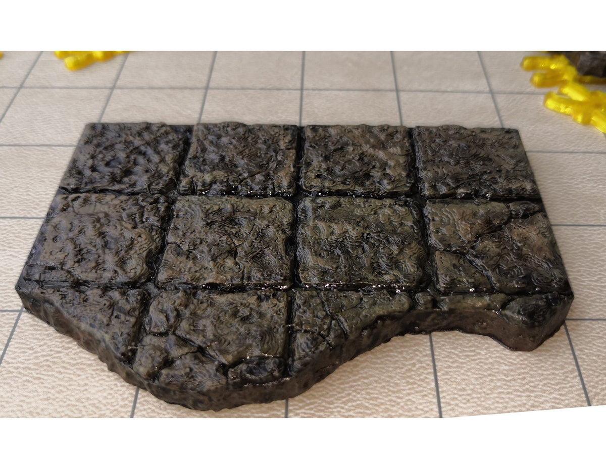 Dungeon - Floor (2x4) Ruine - 3D gedruckt - Gelände - Terrain - Fat Dragon Games 28mm - Ultimate Dragonlock - Scenery - Terrain
