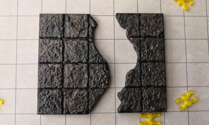 Dungeon - Floor (2x4) Ruine 2 - 3D gedruckt - Gelände - Terrain - Fat Dragon Games 28mm - Ultimate Dragonlock - Scenery - Terrain
