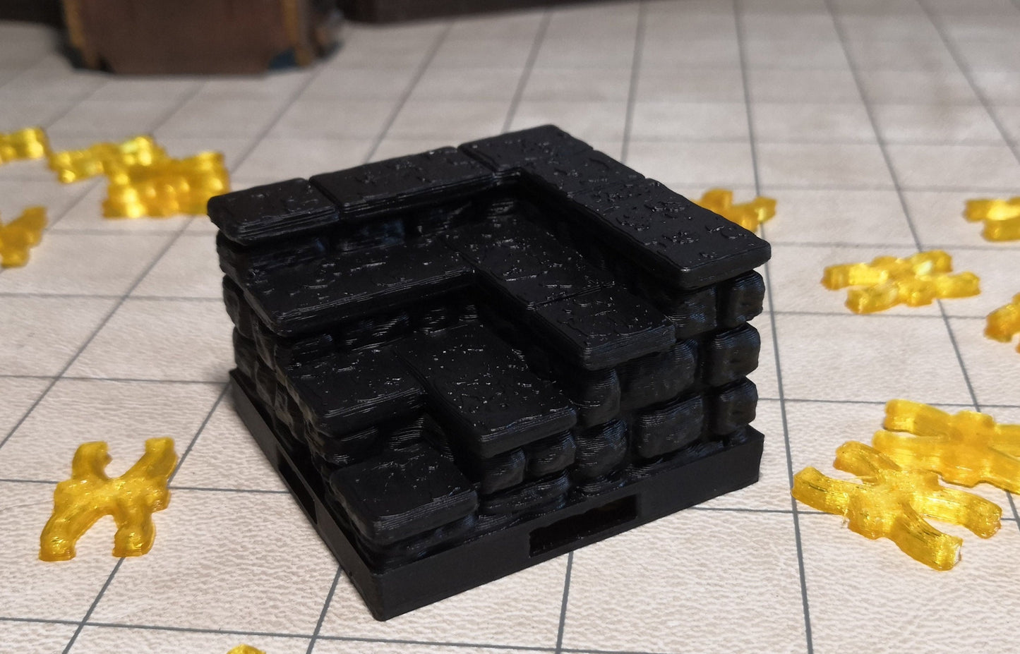 Dungeon - Erhöhung Treppe Ecke - 3D gedruckt - Gelände - Terrain - Fat Dragon Games 28mm - Ultimate Dragonlock - Scenery - Terrain