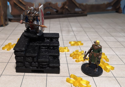 Dungeon - Erhöhung Treppe Ecke - 3D gedruckt - Gelände - Terrain - Fat Dragon Games 28mm - Ultimate Dragonlock - Scenery - Terrain