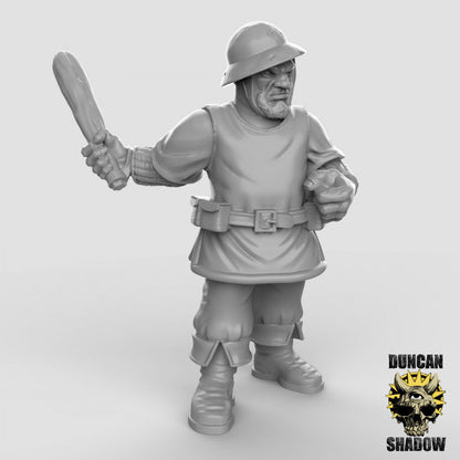 Town Guard - Club - Stadtwache + Knüppel  32mm  Tabletop  Fantasy  Gaming  D&D  Dungeons and Dragons  Pathfinder  DSA Duncan Shadow