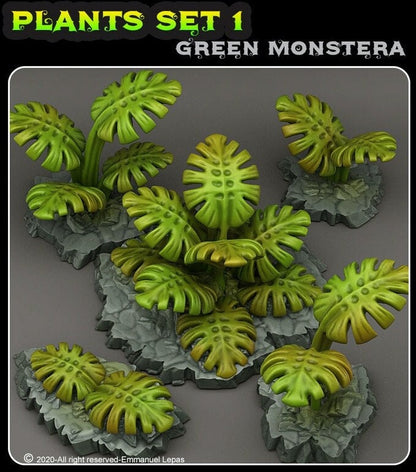 Green Monstera - Grüne Monstera  28mm  Tabletop  Fantasy  Gaming  D&D  Dungeons and Dragons  Pathfinder  DSA  Print Your Monsters