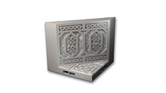 RotM - Diagonale Wand - 3D gedrucktes Gelände - Fat Dragon Games, Ultimate Dragonlock Scenery - Terrain für 28mm Tabletop Gaming