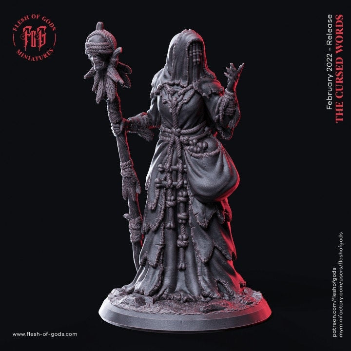Die verfluchte Hexe (NPC)  32mm  Tabletop  Fantasy  Gaming  D&D  Dungeons and Dragons  Pathfinder  DSA  Flesh of Gods