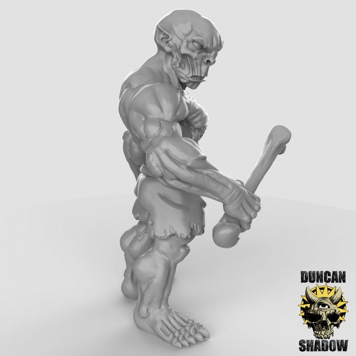 Ghoul + Bone club / Knochenknüppel   32mm  Tabletop  Fantasy  Gaming  D&D  Dungeons and Dragons  Pathfinder  DSA Duncan Shadow