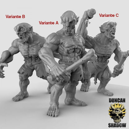 Ghoul + Bone club / Knochenknüppel   32mm  Tabletop  Fantasy  Gaming  D&D  Dungeons and Dragons  Pathfinder  DSA Duncan Shadow