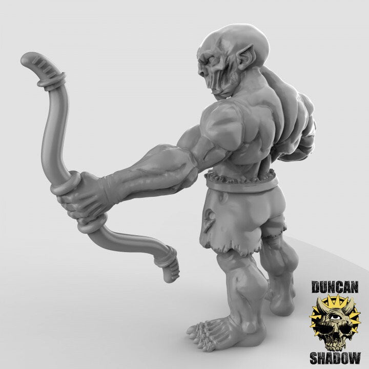 Ghoul - Leichenfresser + Bogen  32mm  Tabletop  Fantasy  Gaming  D&D  Dungeons and Dragons  Pathfinder  DSA Duncan Shadow