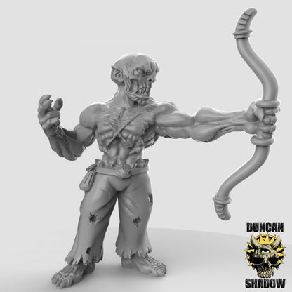 Ghoul - Leichenfresser + Bogen  32mm  Tabletop  Fantasy  Gaming  D&D  Dungeons and Dragons  Pathfinder  DSA Duncan Shadow
