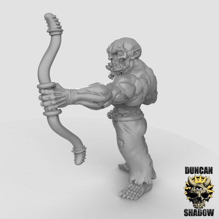 Ghoul - Leichenfresser + Bogen  32mm  Tabletop  Fantasy  Gaming  D&D  Dungeons and Dragons  Pathfinder  DSA Duncan Shadow