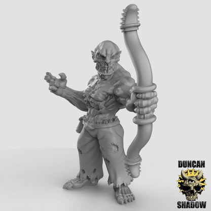Ghoul - Leichenfresser + Bogen  32mm  Tabletop  Fantasy  Gaming  D&D  Dungeons and Dragons  Pathfinder  DSA Duncan Shadow