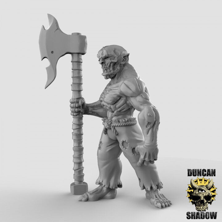 Ghoul - Leichenfresser + große Axt  32mm  Tabletop  Fantasy  Gaming  D&D  Dungeons and Dragons  Pathfinder  DSA Duncan Shadow