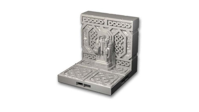 RotM - Wand mit Statue (Magier) - 3D gedrucktes Gelände - Fat Dragon Games, Ultimate Dragonlock Scenery - Terrain für 28mm Tabletop Gaming