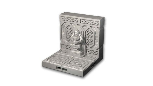 RotM - Wand mit Statue (Schmied) - 3D gedrucktes Gelände - Fat Dragon Games, Ultimate Dragonlock Scenery - Terrain für 28mm Tabletop Gaming