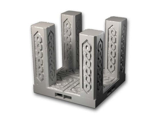 RotM - Säulenwand (4er) - 3D gedrucktes Gelände - Fat Dragon Games, Ultimate Dragonlock Scenery - Terrain für 28mm Tabletop Gaming
