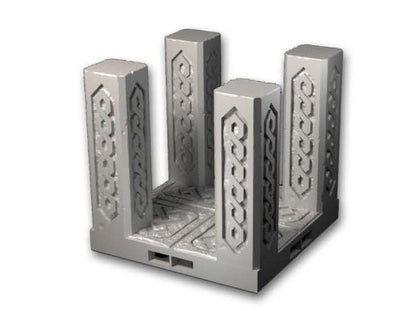 RotM - Säulenwand (4er) - 3D gedrucktes Gelände - Fat Dragon Games, Ultimate Dragonlock Scenery - Terrain für 28mm Tabletop Gaming