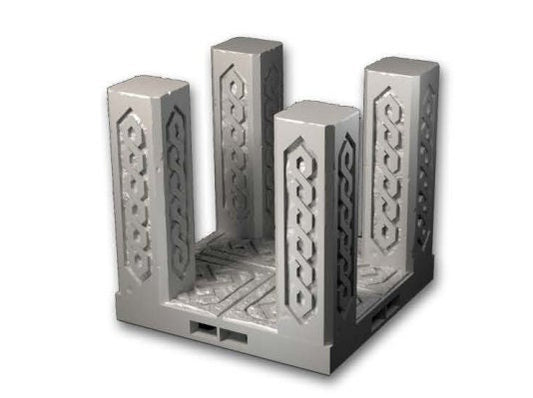 RotM - Säulenwand (4er) - 3D gedrucktes Gelände - Fat Dragon Games, Ultimate Dragonlock Scenery - Terrain für 28mm Tabletop Gaming