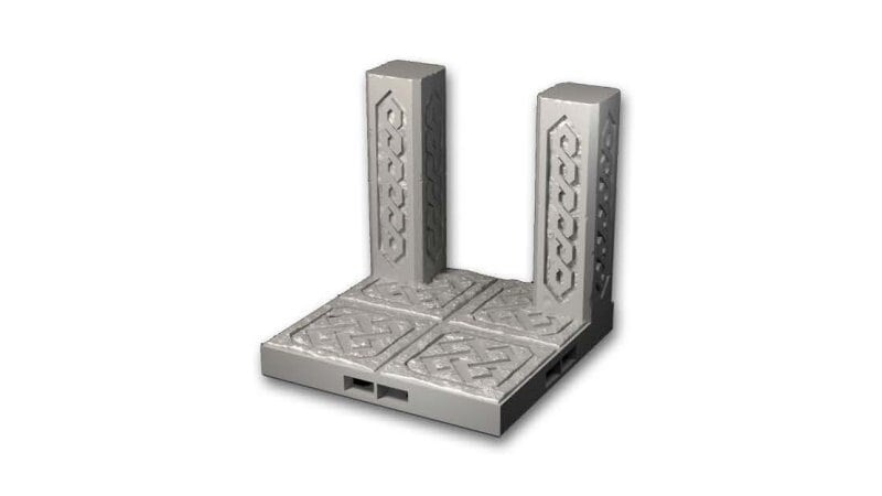 RotM - Säulenwand (2er) - 3D gedrucktes Gelände - Fat Dragon Games, Ultimate Dragonlock Scenery - Terrain für 28mm Tabletop Gaming