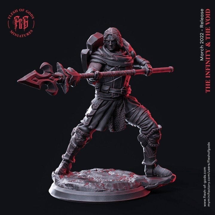Galrian - Meister von Speer und Schild (Hero)  32mm  Tabletop  Fantasy  D&D  Dungeons and Dragons  Pathfinder  DSA  Flesh of Gods