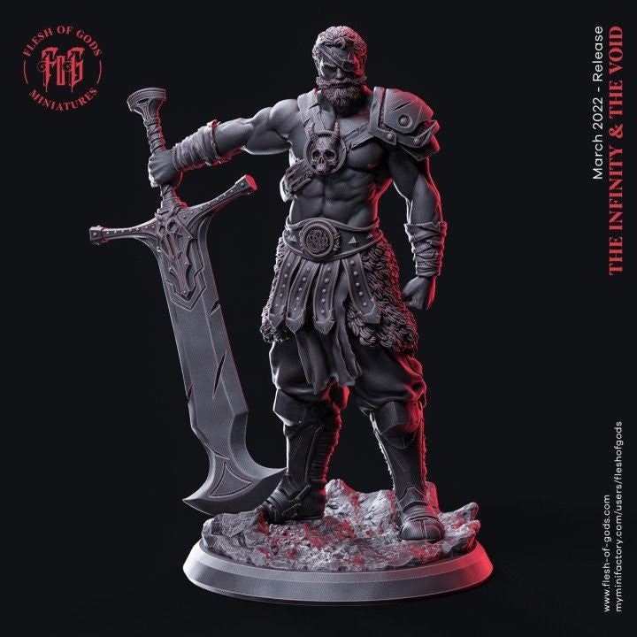Kabel The Swordsman (Hero)  32mm  Tabletop  Fantasy  D&D  Gaming   Dungeons and Dragons  Pathfinder  DSA  Flesh of Gods