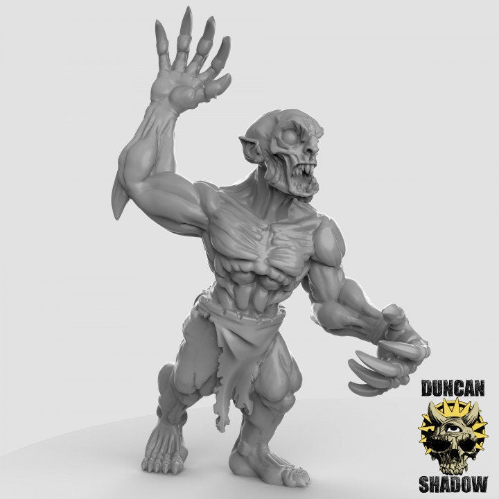 Ghoul - Leichenfresser + Klauen  32mm  Tabletop  Fantasy  Gaming  D&D  Dungeons and Dragons  Pathfinder  DSA Duncan Shadow