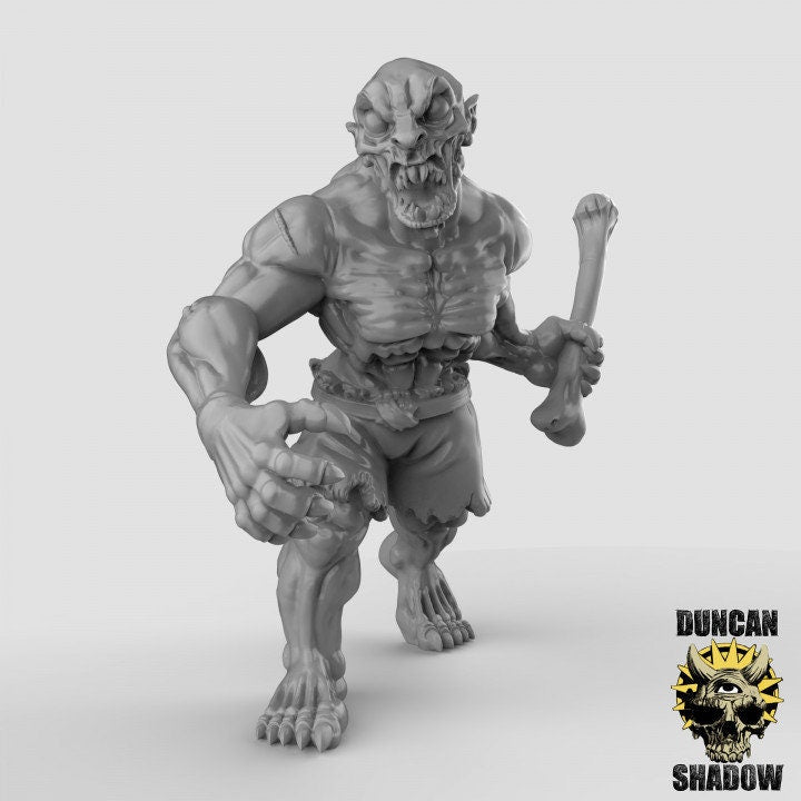 Ghoul + Bone club / Knochenknüppel   32mm  Tabletop  Fantasy  Gaming  D&D  Dungeons and Dragons  Pathfinder  DSA Duncan Shadow