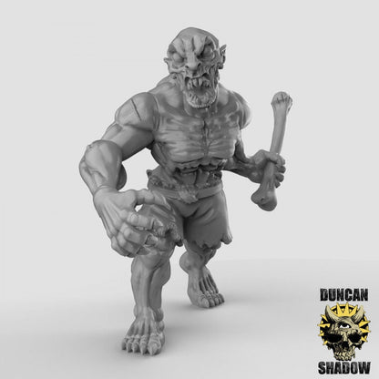 Ghoul + Bone club / Knochenknüppel   32mm  Tabletop  Fantasy  Gaming  D&D  Dungeons and Dragons  Pathfinder  DSA Duncan Shadow