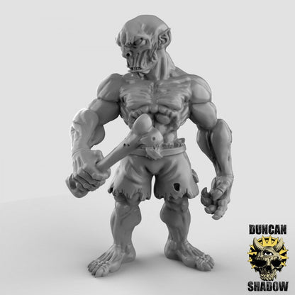 Ghoul + Bone club / Knochenknüppel   32mm  Tabletop  Fantasy  Gaming  D&D  Dungeons and Dragons  Pathfinder  DSA Duncan Shadow