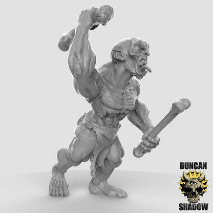 Ghoul + Bone club / Knochenknüppel   32mm  Tabletop  Fantasy  Gaming  D&D  Dungeons and Dragons  Pathfinder  DSA Duncan Shadow