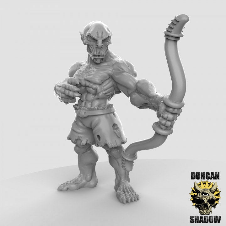 Ghoul - Leichenfresser + Bogen  32mm  Tabletop  Fantasy  Gaming  D&D  Dungeons and Dragons  Pathfinder  DSA Duncan Shadow