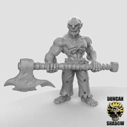 Ghoul - Leichenfresser + große Axt  32mm  Tabletop  Fantasy  Gaming  D&D  Dungeons and Dragons  Pathfinder  DSA Duncan Shadow