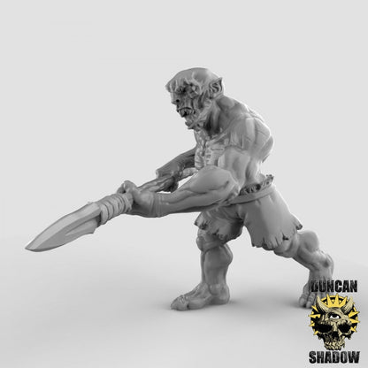 Ghoul - Leichenfresser + Speer  32mm  Tabletop  Fantasy  Gaming  D&D  Dungeons and Dragons  Pathfinder  DSA Duncan Shadow