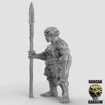 Ghoul - Leichenfresser + Speer  32mm  Tabletop  Fantasy  Gaming  D&D  Dungeons and Dragons  Pathfinder  DSA Duncan Shadow