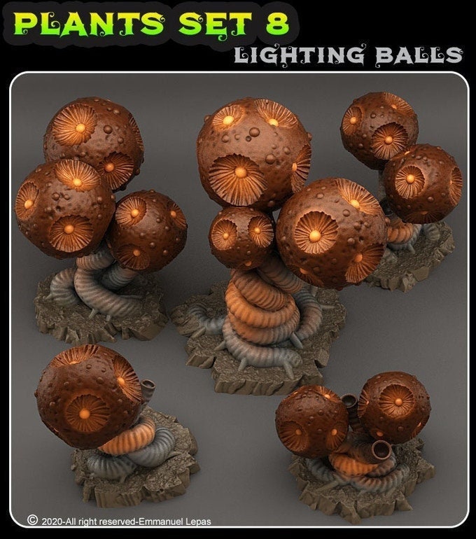 Lighting Balls Pflanze  28mm  Tabletop  Fantasy  Gaming  D&D  Dungeons and Dragons  Pathfinder  DSA  Print Your Monsters