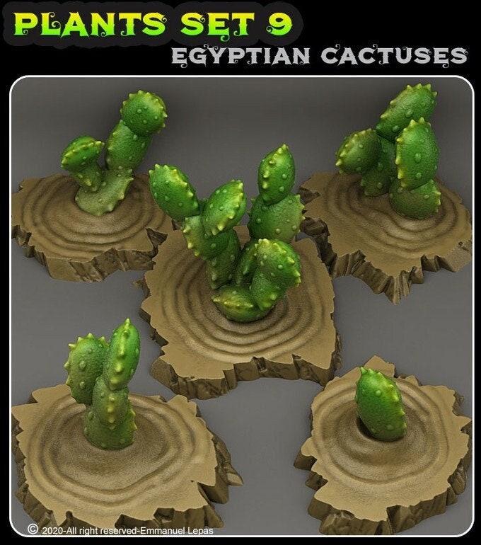 Egyptian Cactuses Pflanze  28mm  Tabletop  Fantasy  Gaming  D&D  Dungeons and Dragons  Pathfinder  DSA  Print Your Monsters