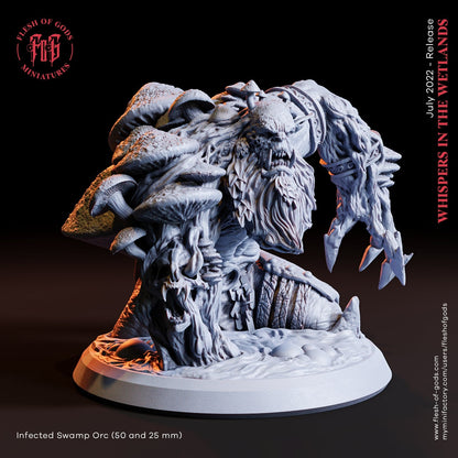 Infizierter Sumpf-Ork (Monster)  32mm  Tabletop  Fantasy  D&D  Dungeons and Dragons  Pathfinder  DSA  Flesh of Gods