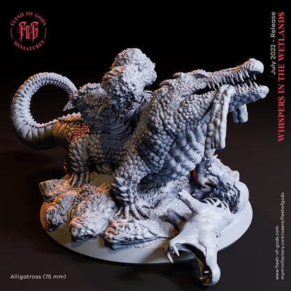 Alligatross (Monster)  32mm  Tabletop  Fantasy  D&D  Dungeons and Dragons  Pathfinder  DSA  Flesh of Gods