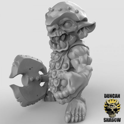Goblin mit Axt  32mm  Tabletop  Fantasy  Gaming  D&D  Dungeons and Dragons  Pathfinder  DSA Duncan Shadow