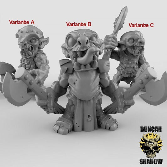 Goblin mit Axt  32mm  Tabletop  Fantasy  Gaming  D&D  Dungeons and Dragons  Pathfinder  DSA Duncan Shadow