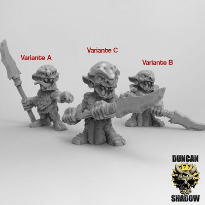 Goblin mit Speer  32mm  Tabletop  Fantasy  Gaming  D&D  Dungeons and Dragons  Pathfinder  DSA Duncan Shadow