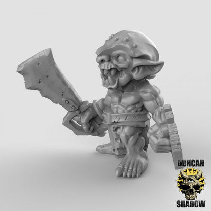 Goblin mit Schwert + Schild  32mm  Tabletop  Fantasy  Gaming  D&D  Dungeons and Dragons  Pathfinder  DSA Duncan Shadow