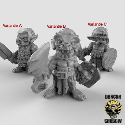Goblin mit Schwert + Schild  32mm  Tabletop  Fantasy  Gaming  D&D  Dungeons and Dragons  Pathfinder  DSA Duncan Shadow