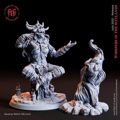 Die Sumpfhexe (Villain)  32mm  Tabletop  Fantasy  D&D  Dungeons and Dragons  Pathfinder  DSA  Flesh of Gods