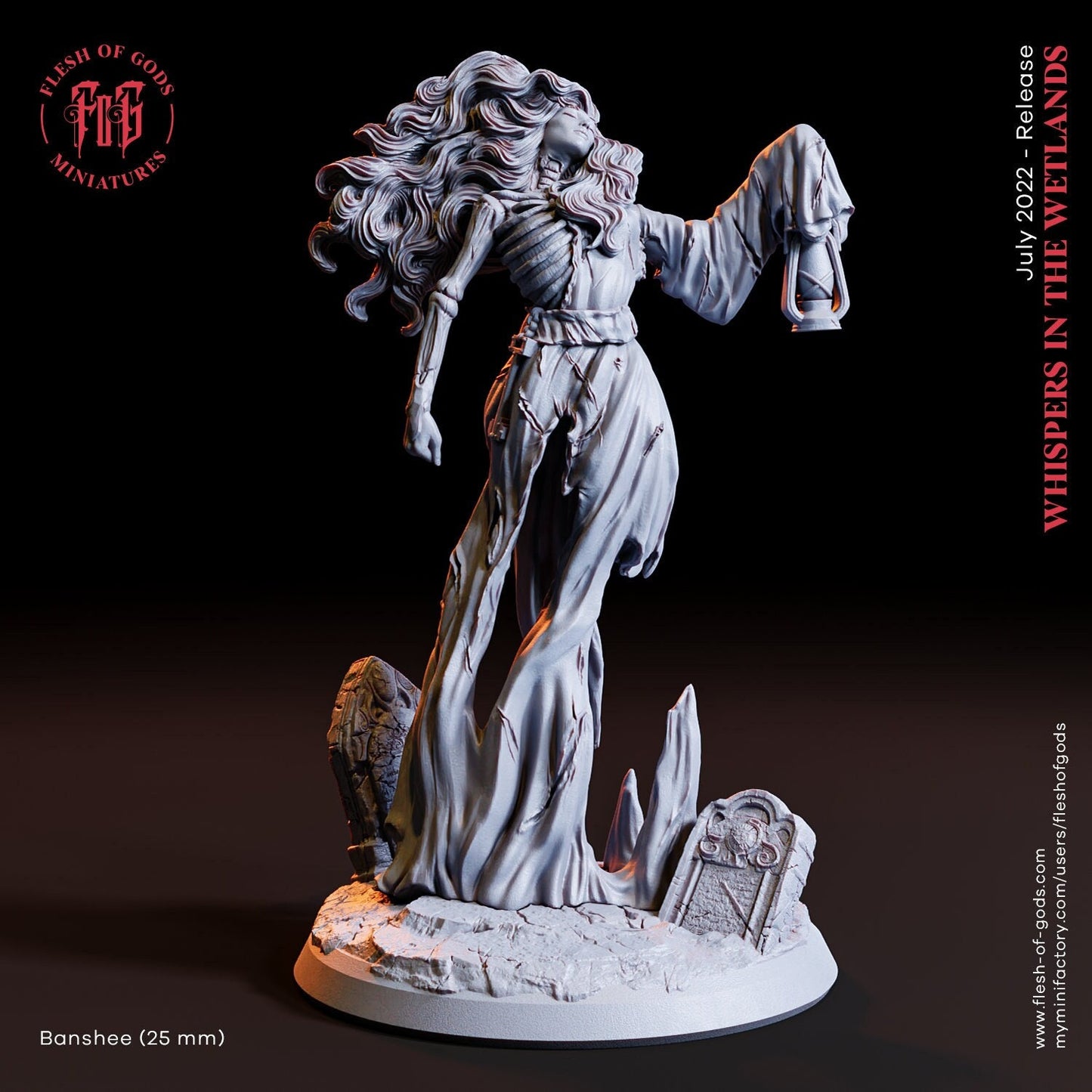 Eine Banshee (Monster)  32mm  Tabletop  Fantasy  D&D  Dungeons and Dragons  Pathfinder  DSA  Flesh of Gods