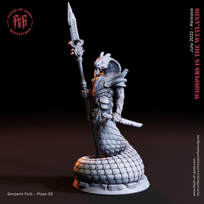 Schlangen-Volk Krieger 02 (Monster)  28mm  Tabletop  Fantasy  D&D  Dungeons and Dragons  Pathfinder  DSA  Flesh of Gods