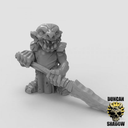 Goblin mit Speer  32mm  Tabletop  Fantasy  Gaming  D&D  Dungeons and Dragons  Pathfinder  DSA Duncan Shadow